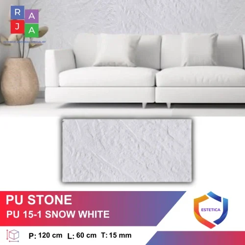 Wall Panel PU Stone Snow White Citra Raya Tangerang