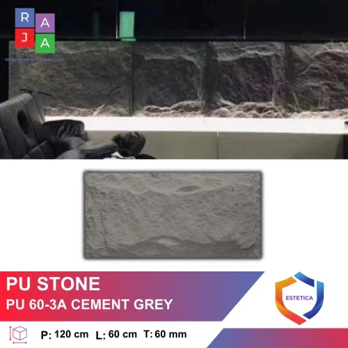Wall Panel PU Stone Cement Grey Citra Raya Tangerang