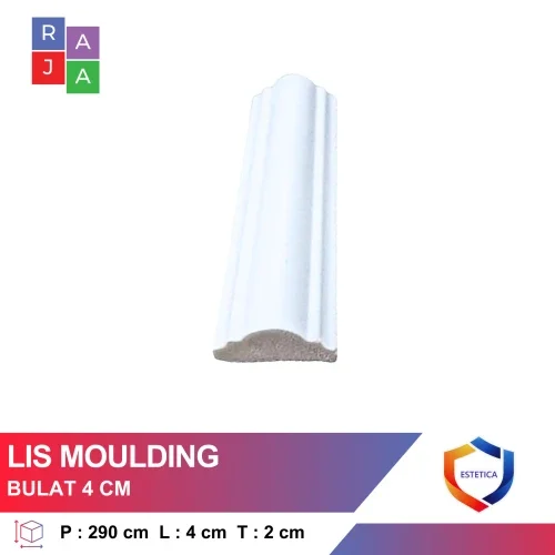 Lis Plafon Moulding PVC Bulat 4 CM Tangerang