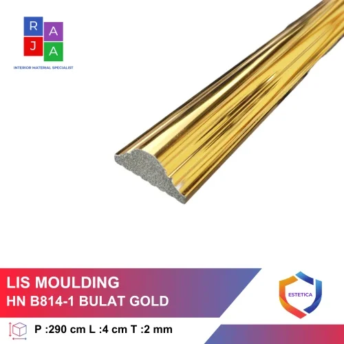 Lis Plafon Moulding PVC Bulat Gold Tangerang