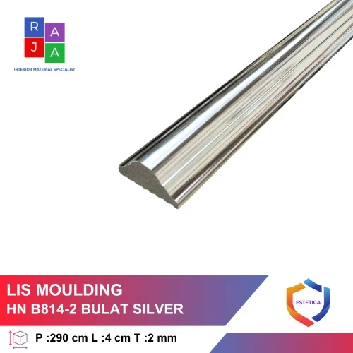 Lis Plafon Moulding PVC Bulat Silver Tangerang