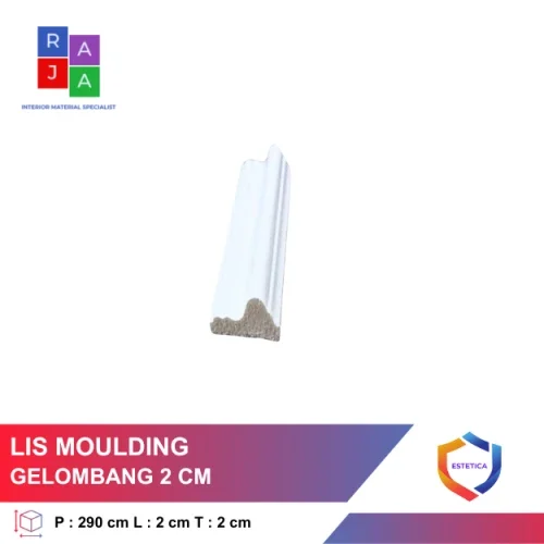Lis Plafon Moulding PVC Gelombang 2 CM Tangerang