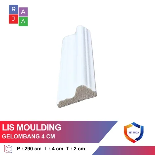 Lis Plafon Moulding PVC Gelombang 4 CM Tangerang